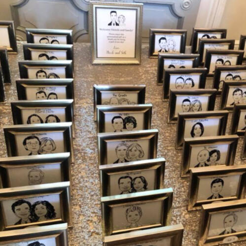 Wedding Place Card Caricatures