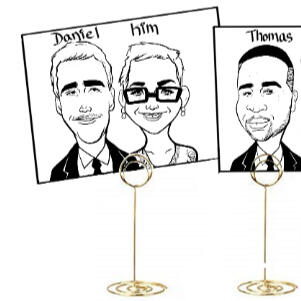 Wedding Place Card Caricatures