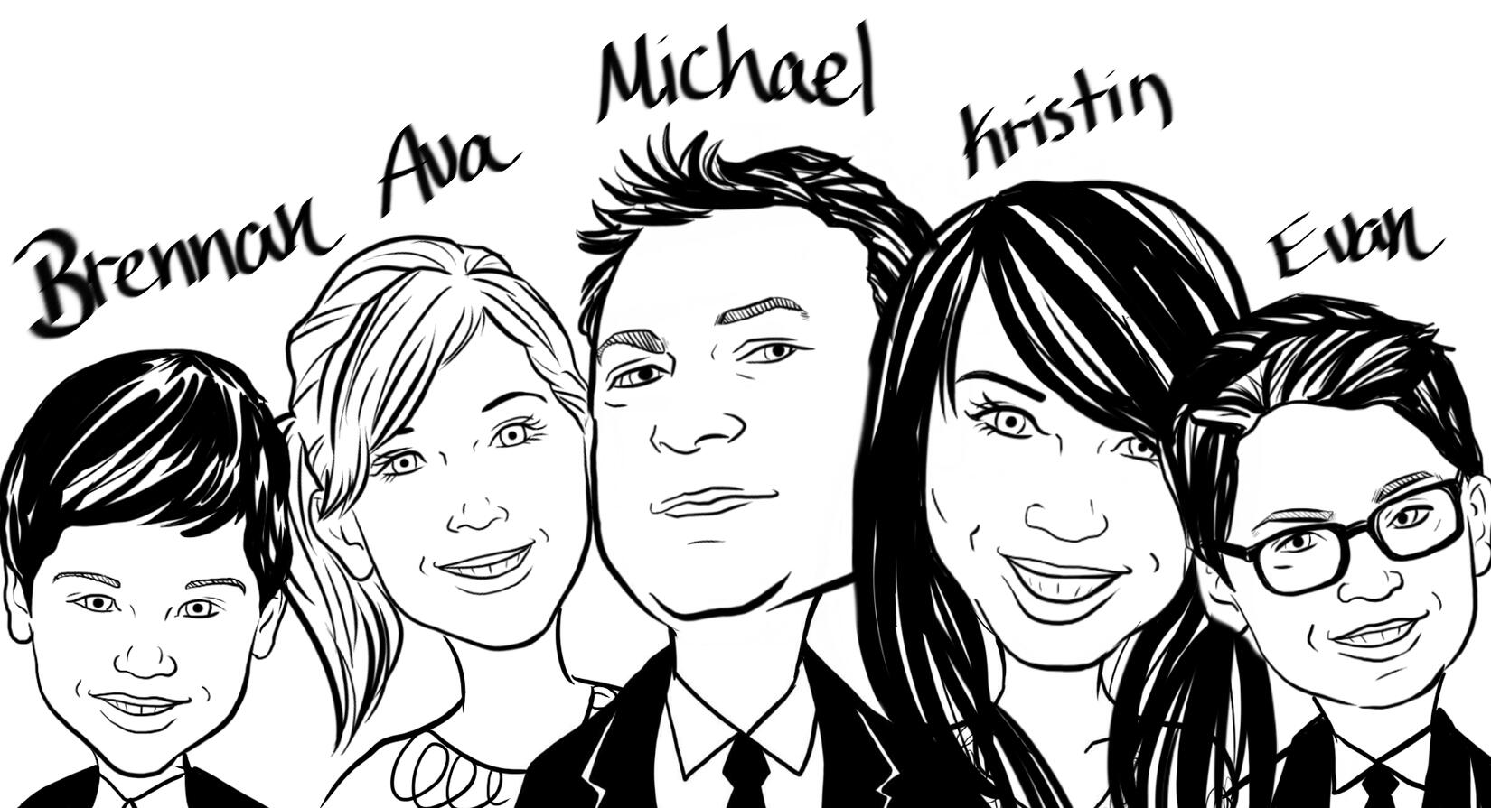 Wedding Place Card Caricatures